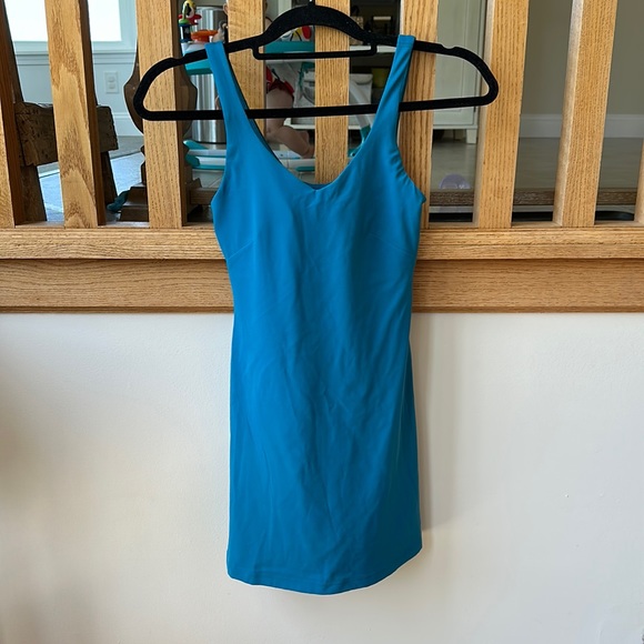 lululemon athletica Dresses & Skirts - Lululemon Align size 2 teal athletic dress with shorts